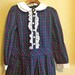 Vintage Plaid Drop Waist Ruffle Trimmed Dress 6X