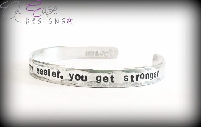 You Get Stronger. Military quote. deployment bracelet. usmc army navy usaf marine corps