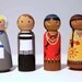 Thanksgiving Decor Pilgrims & Indians - 4 Piece Set