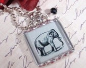 Elephant Quote 1 Silver Soldered Charm Necklace/Pendant