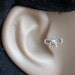 16 gague Cutie bow Silver bio flexible Tragus