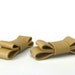 Camel leather bow shoe clips