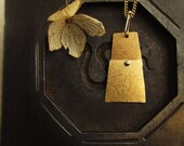 tablet necklace 14K gold filled obelisk