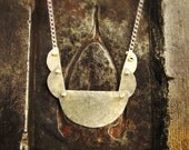 moon necklace in sterling silver