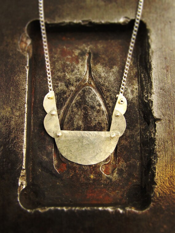 moon necklace in sterling silver