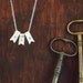 sterling silver necklace jewelry initial ribbon banner personalized