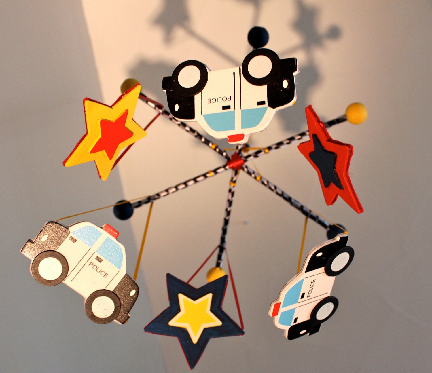 Baby Crib Mobile - 5 Star Nursery Mobile for Boys - Unique Crib Mobile - Modern Crib Mobile - Crib Mobile - Cars Crib Mobile - Boys Nursery