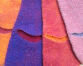 Custom order - Felt wrist pouch OOAK design