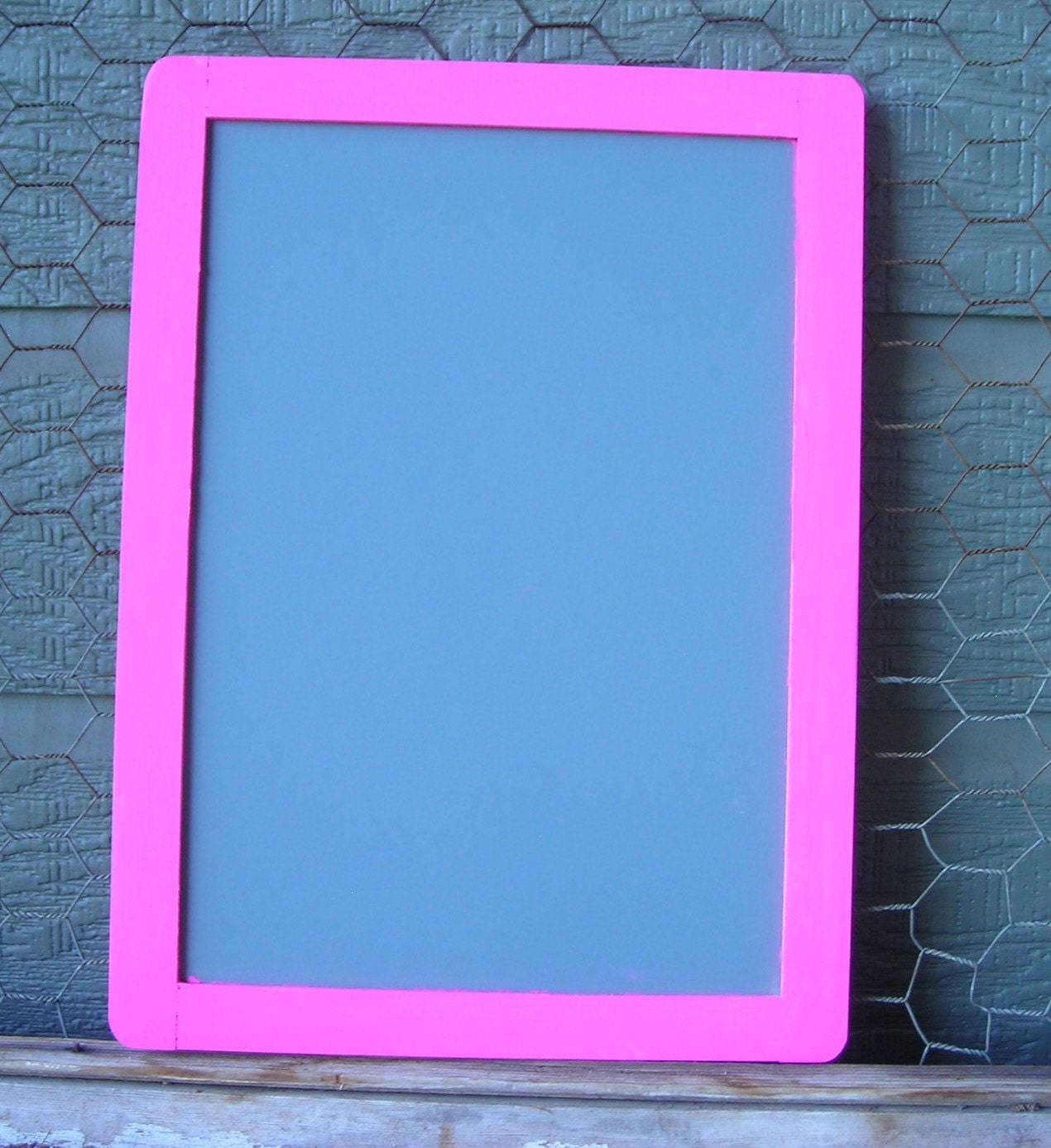 Large Pink chalkboard with chalk 7x10