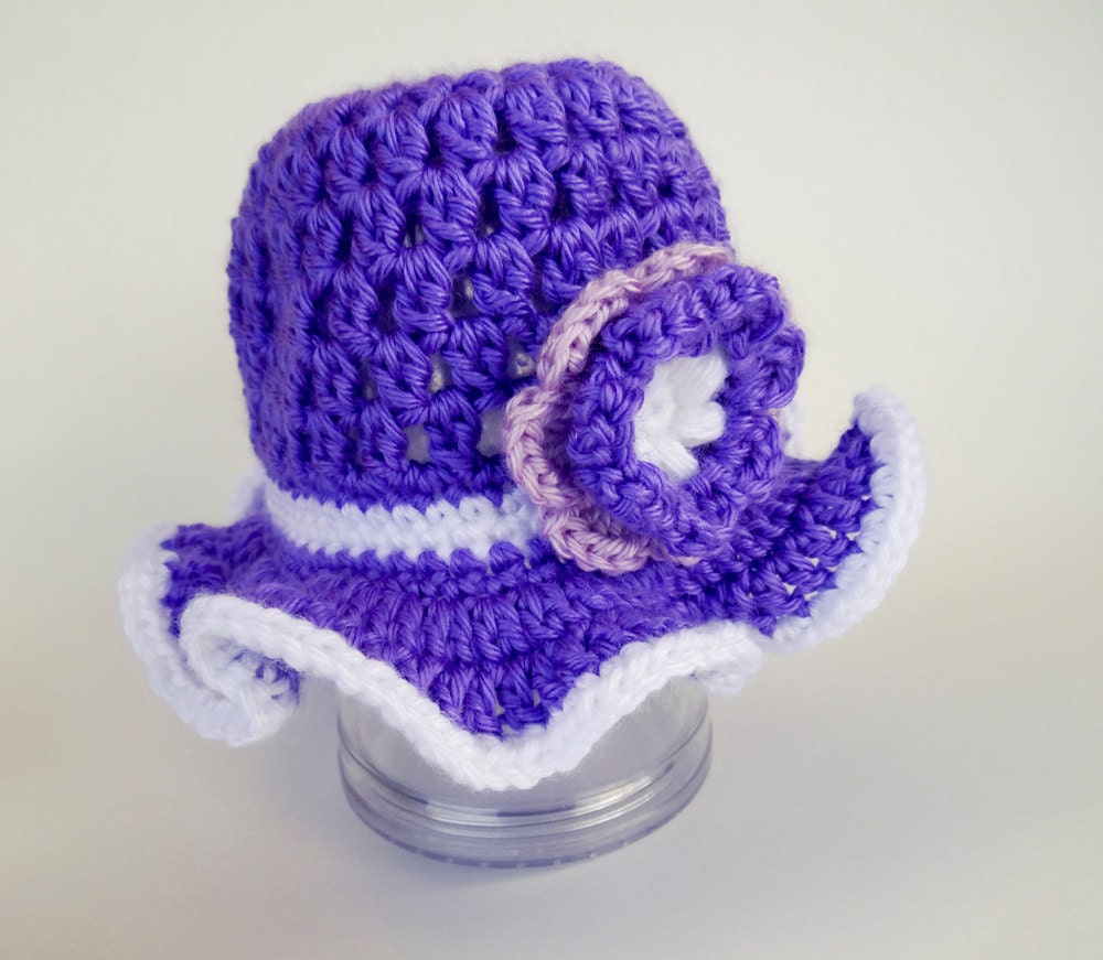 Baby Floppy Sun Garden Hat with Flower