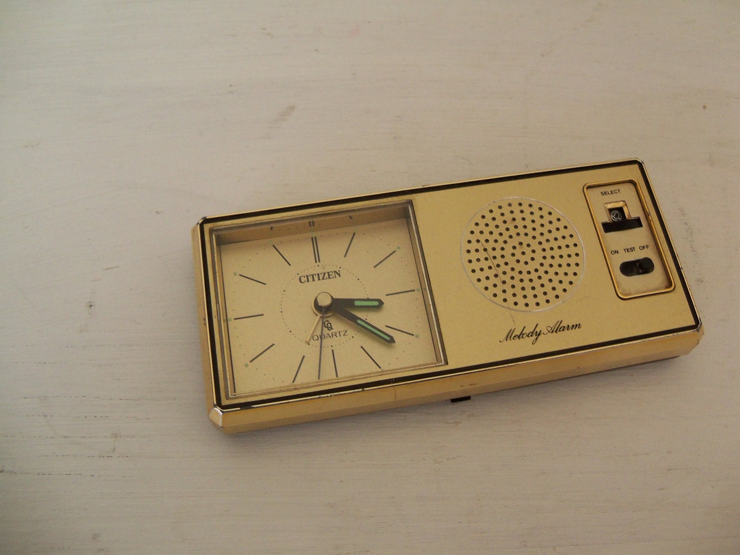 Vintage Citizen Travel Melody Alarm Clock by