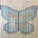 SALE Wooden Bead Door Curtain-Vintage Groovy Butterfly design-Retro 70s door home decor, beaded curtain, college dorm, teen bedroom