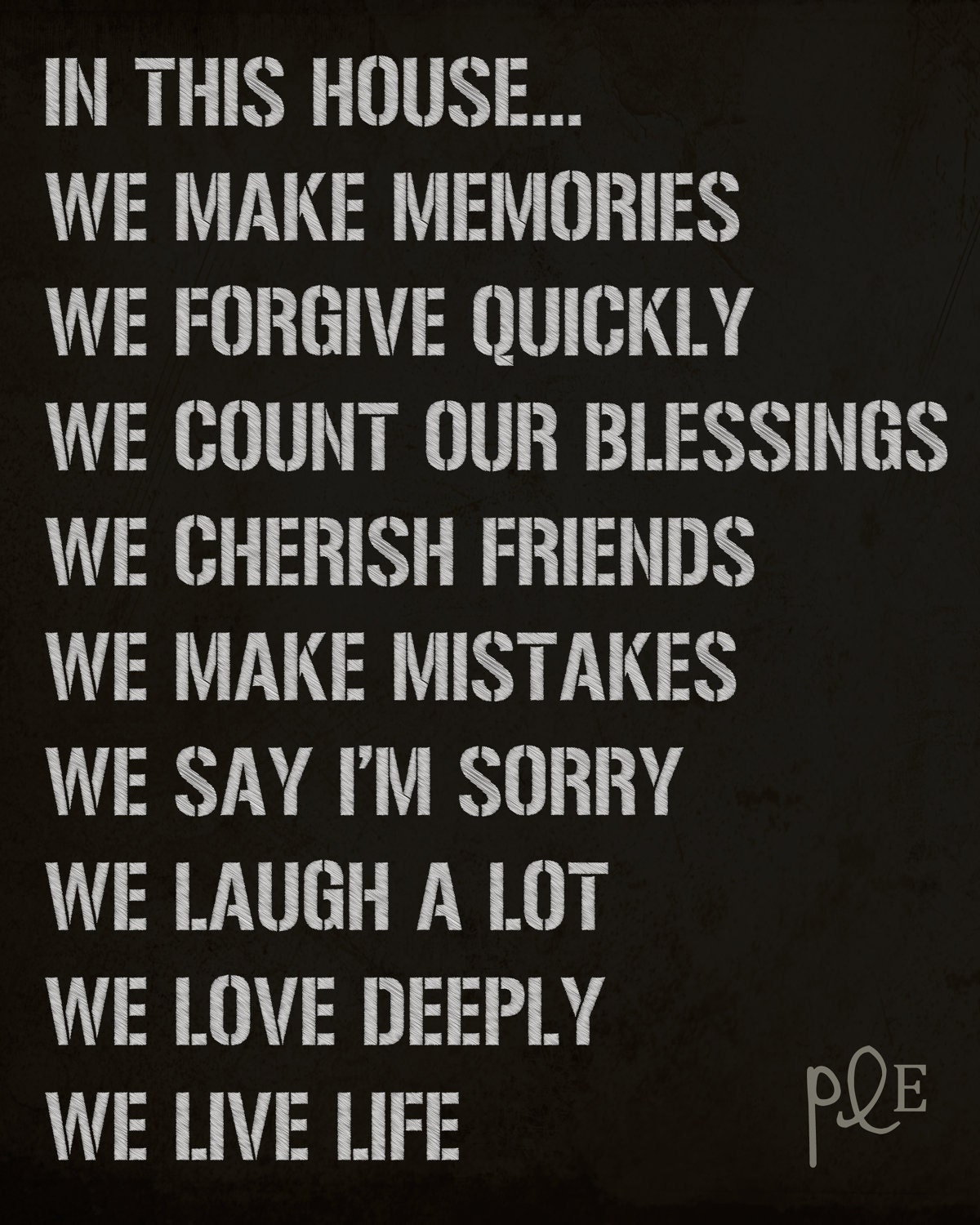 House Rules - Printable Home Decor Artwork - High Resolution JPG PIY