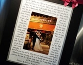 Wedding Gift, Bridal Shower Gift, Personalized Photo Mat with your song lyrics, vows, poem, etc., Wedding Gift for Parents