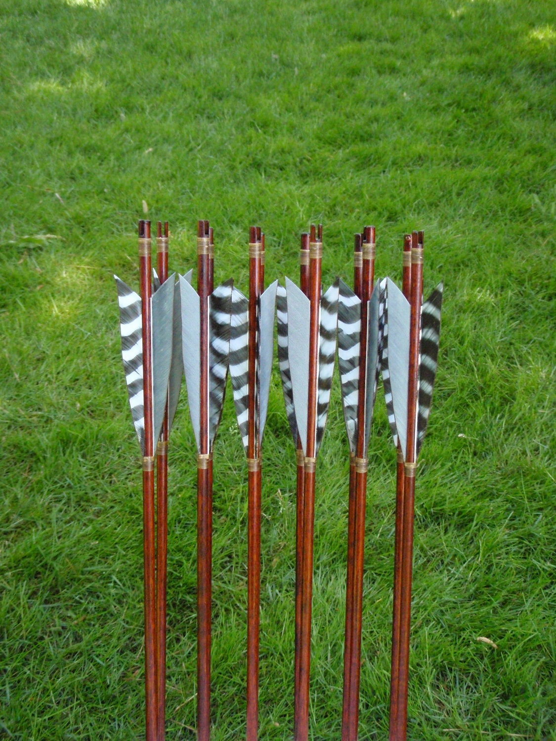 Self Nocked Arrows, 35-40b, dozen arrows, traditional wood archery arrows