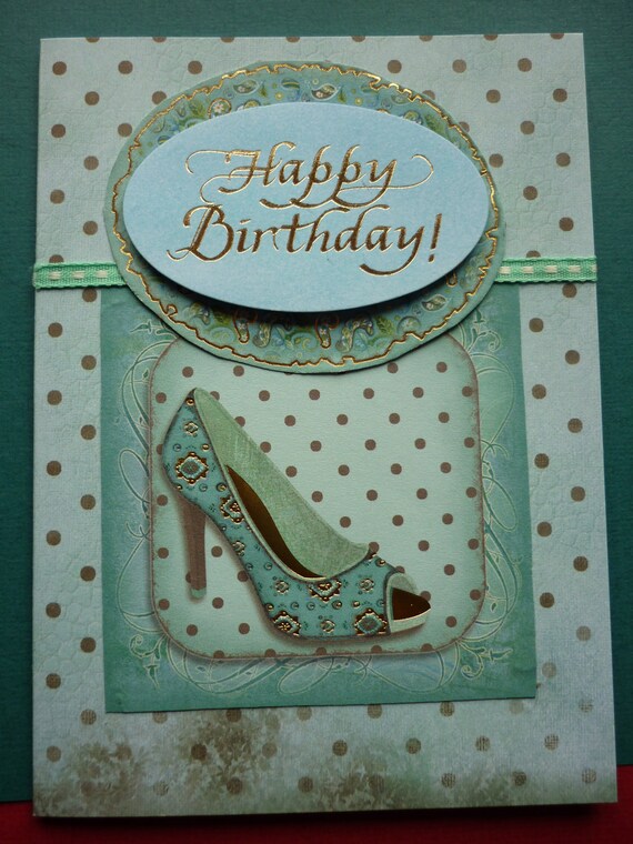 Glamorous shoe birthday card