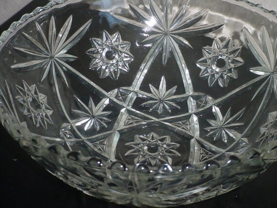 Items Similar To Vintage Star Of David Pressed Glass Bowl On Etsy 9537