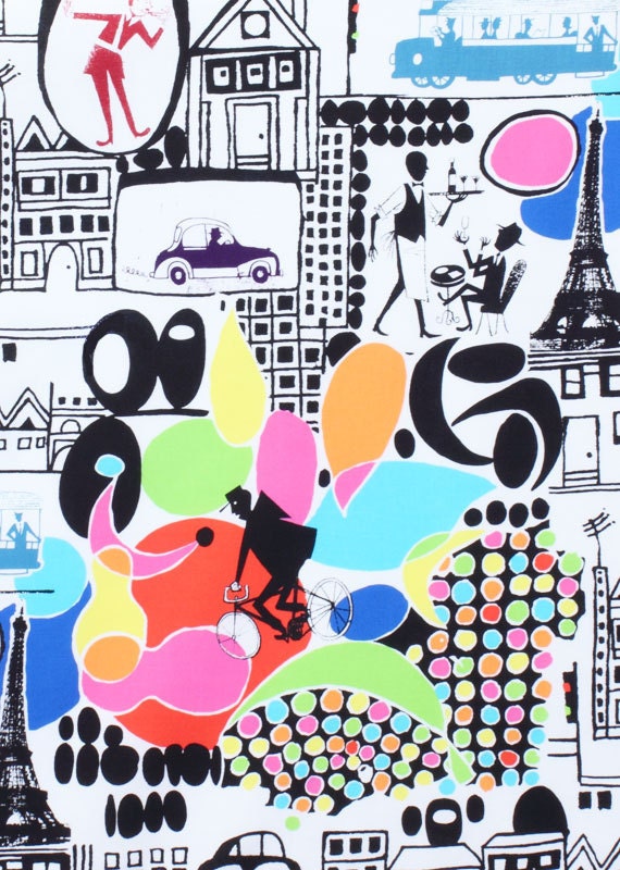 Alexander Henry Fabric - Metro Collection  - Bistro - Brite - Novelty Fabric