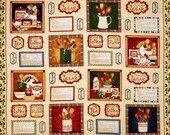 My Farmhouse Kitchen - Rustic Kitchen Labels Panel 36" wide - Cream - by Cat Williams for South Sea Imports