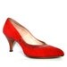 Vintage 50s Red Bombshell Suede Leather Pumps 6.5