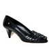 Vintage ETIENNE AIGNER Woven Cut Out Black Leather Pumps 6.5