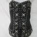 Black Bustier with Silver Sequins and Beaded Decoration