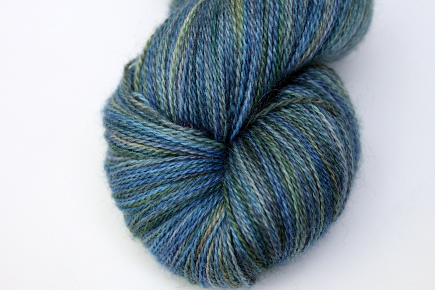 Kettle Dyed Lace Yarn, Baby Alpaca, Silk, and Cashmere Lace Weight, in "The Gloaming"