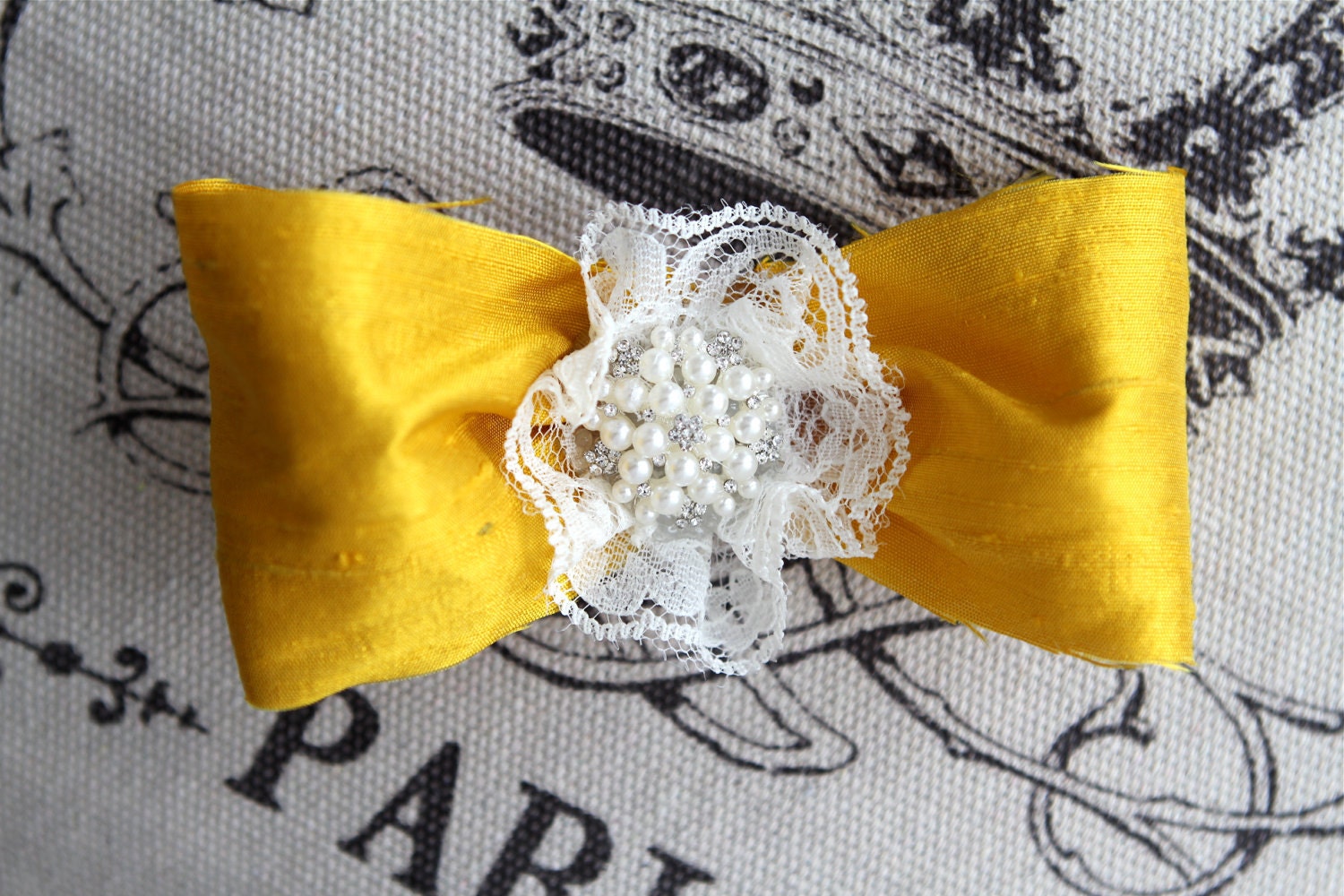 Sunshine in the Summer Silk Oversized Bow Clip