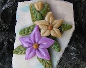 Faux Mother of Pearl Polymer Clay Pendant "Purple Dream"