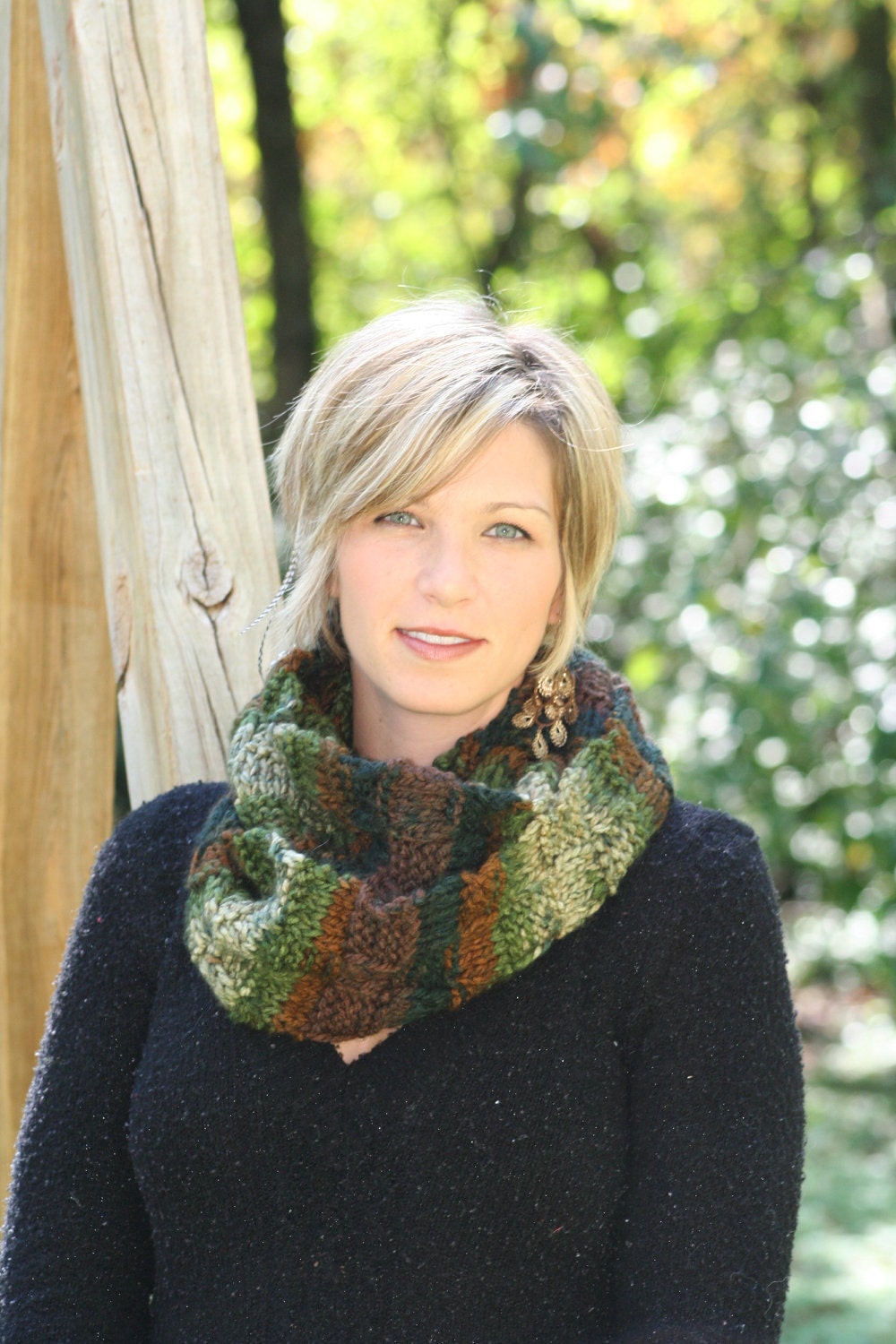 RESERVED For Marzena Deep Woods Cowl- Infinity Scarf