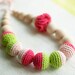 Nursing necklace / Teething necklace - Fuchsia, Neon green, Pale pink