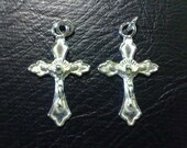PCFMN03 - SS Pendant Charm Cross Catholic Crucifix