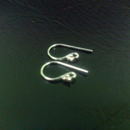 EWFMN03 - 925 Sterling Silver French Ear wire with Daisy Accent 16 x 9 mm