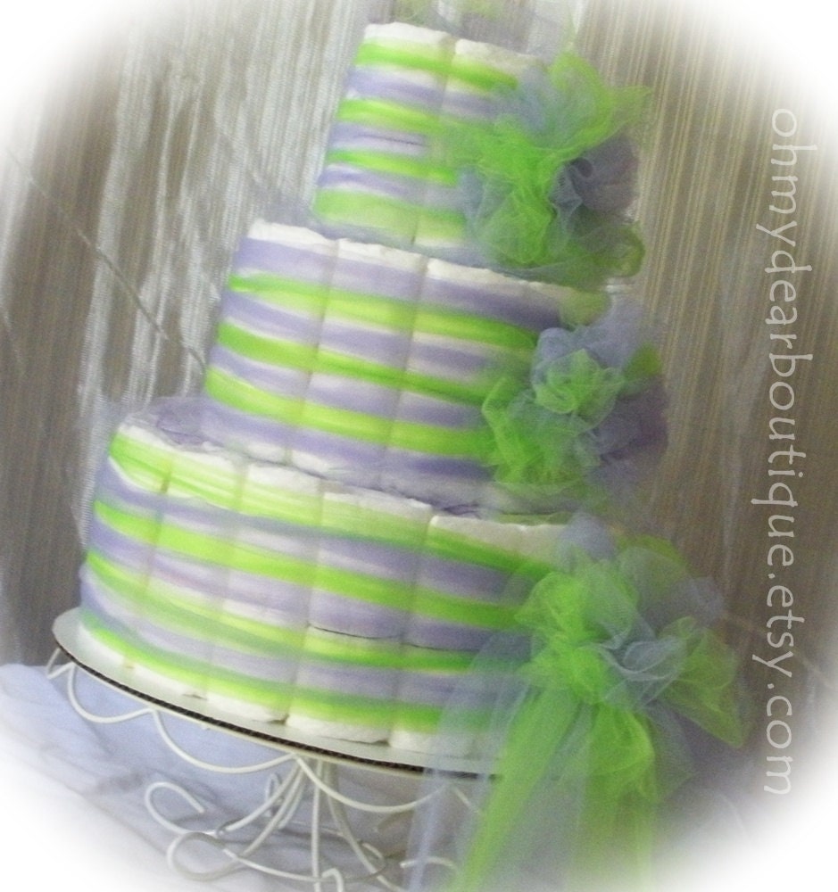 Lavender Diaper Cake