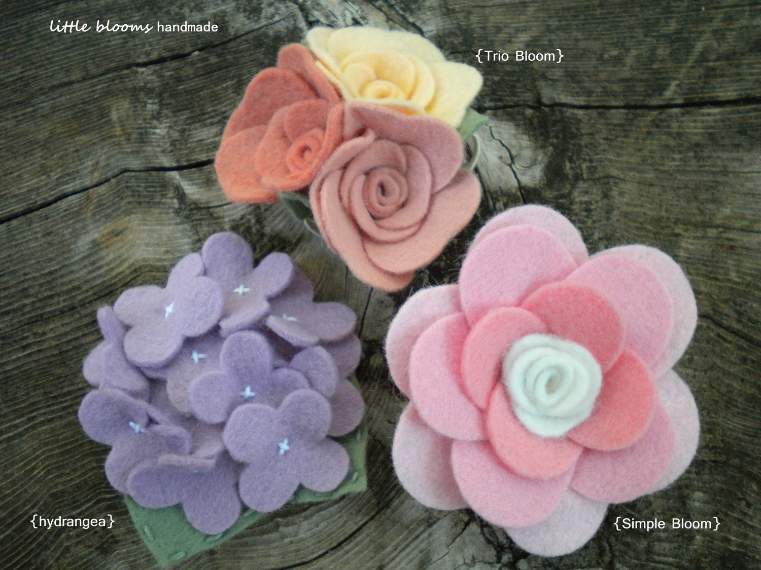 Design Your Own Felt Flower Headband or Hair Clip - you choose your style and colors - Sports Team Colors