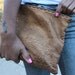 Fool's Gold Leather Statement Clutch - LAST ONE