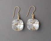 Clear Swarovski Crystal Earrings Gold or Silver