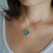 Turquoise Four Leaf Clover Gold Necklace