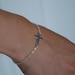 Sterling Silver Sideways Cross Bracelet Horizontal
