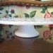 Milk Glass Cake Stand Plate by Anchor Hocking Vintage c 1950 - 60s