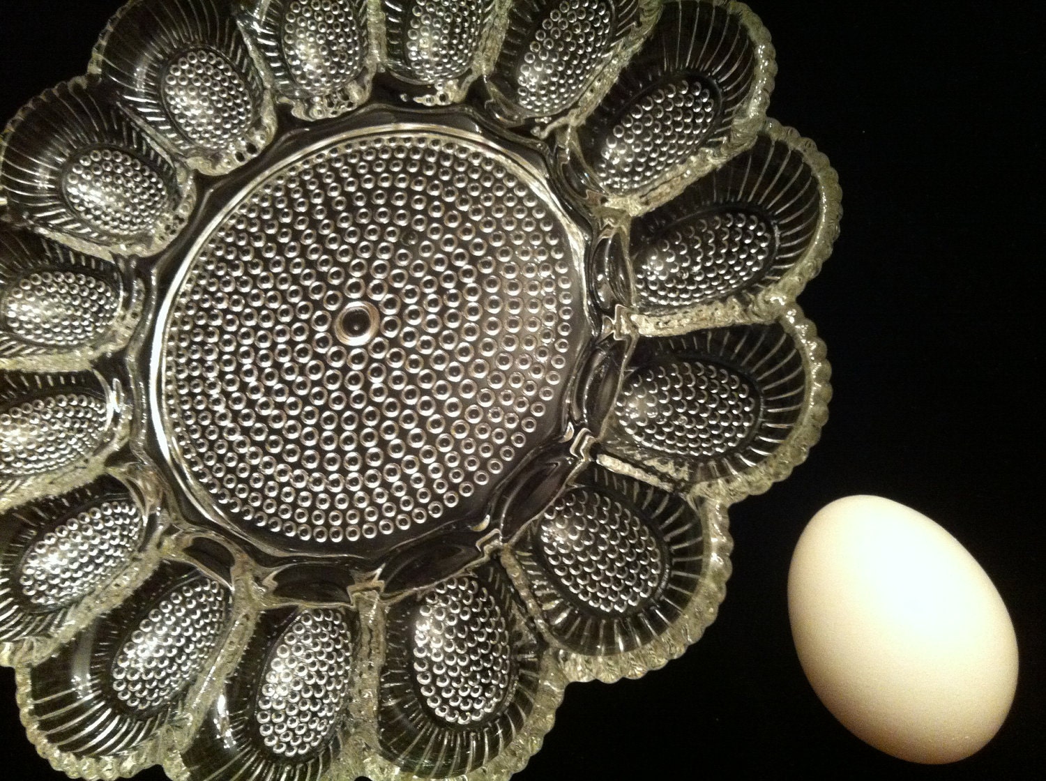Vintage Hobnail Deviled Egg Plate by Indiana Glass Co.