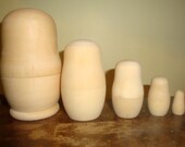 Set of Five Blank Nesting Dolls