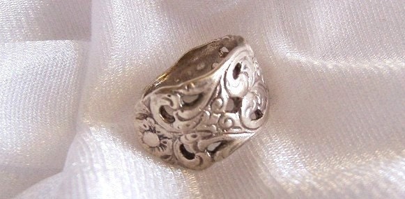 Vintage Sterling Silver Spoon Ring - Size 4 1/2 - B1005