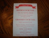 Custom Printable Wedding Signature Drink Sign