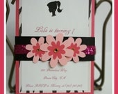 Pink Barbie Invitation set of 10 Il_170x135
