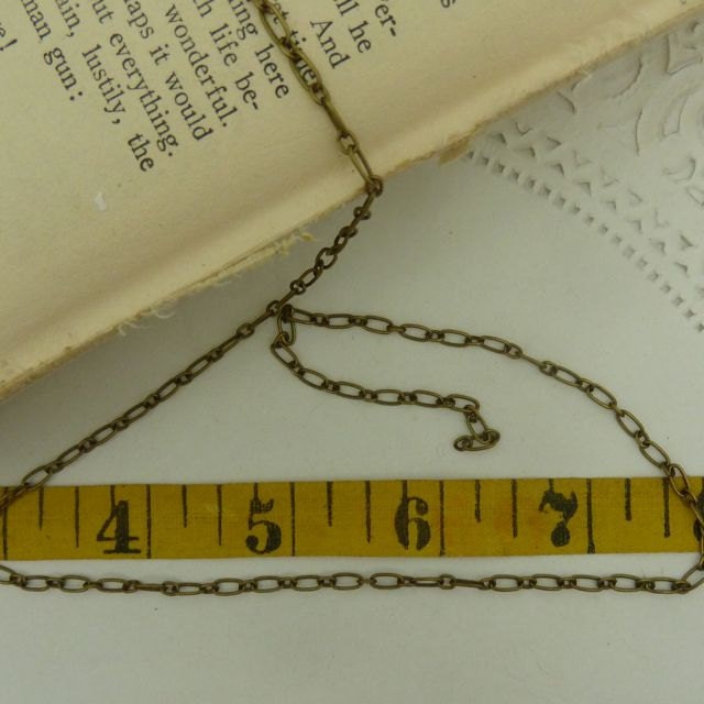open link delicate antique brass chain 1 yard