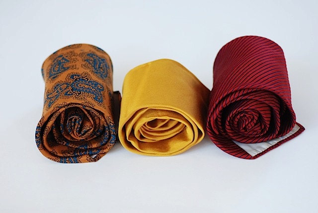 Vintage Silk Ties, Mad Med Designs, Dad Gift From Daughter, Fathers Day Gift From Children, Vintage  Neckties, Lot of Silk Ties