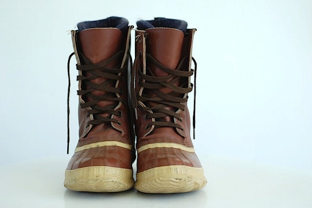 Vintage Sorel Boots, Rubber Rain Boots, Vintage Sorel Women's Snow Boots Felt Liner, Boots Made In Canada, Size 10 boots