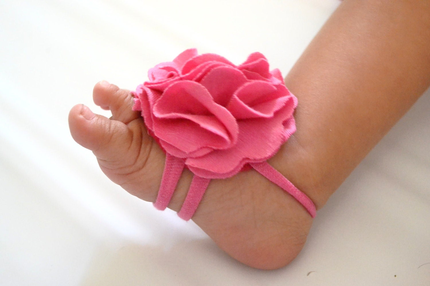 Ivory/ White Baby barefoot sandals- baby sandals
