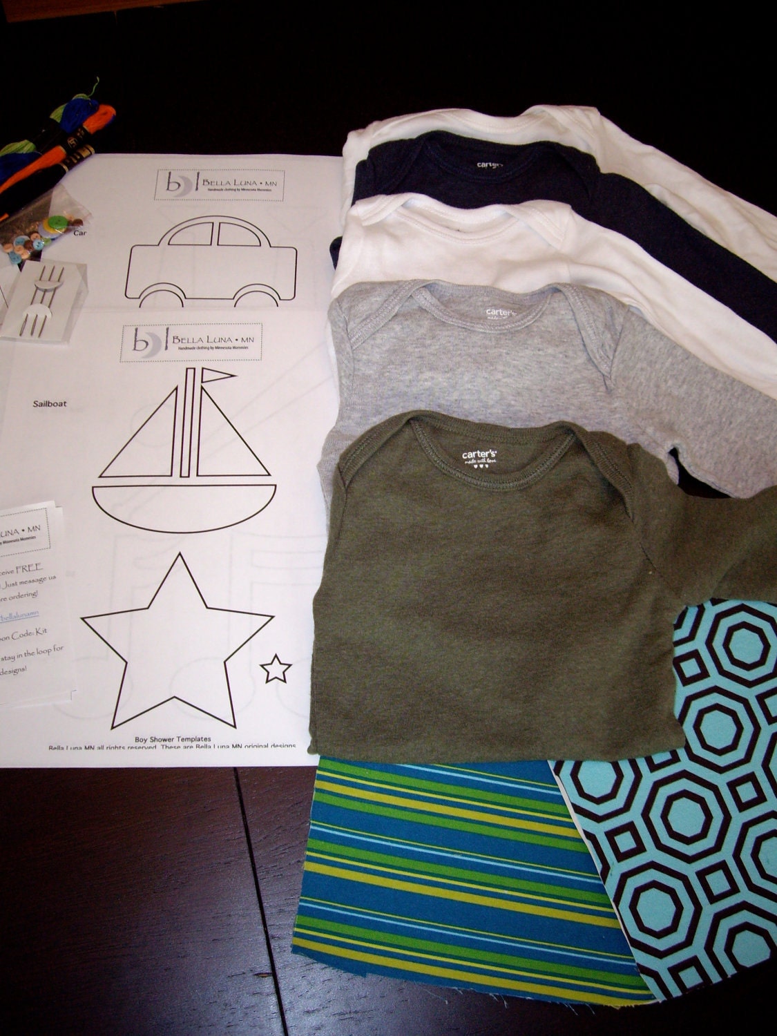 Baby Boy Onesie Applique Making Kit